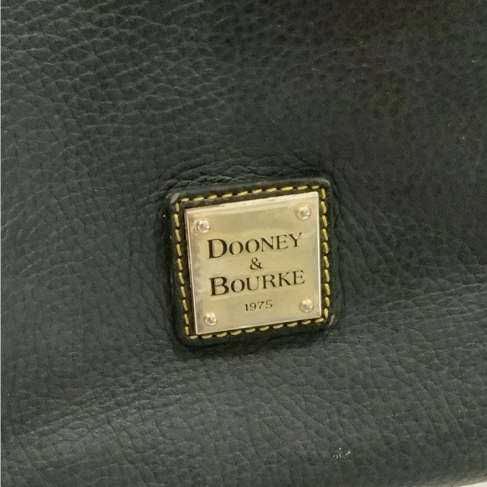 Dooney & Bourke Black Leather Tote with Gold Accents - Picture 12 of 16